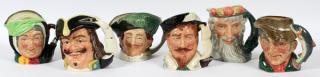 Appraisal: ROYAL DOULTON PORCELAIN TOBY MUGS SIX ROYAL DOULTON PORCELAIN TOBY