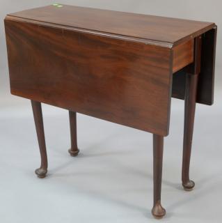 Appraisal: Mahogany Queen Anne diminutive drop leaf table th century one