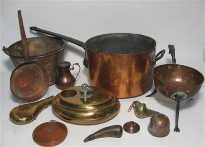 Appraisal: Group of copper and brass items th th century Together