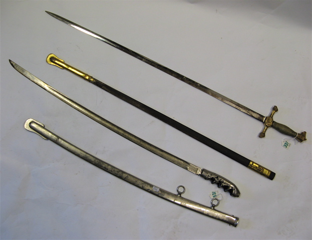 Appraisal: LOT OF TWO POST CIVIL WAR SWORDS M C Lilley