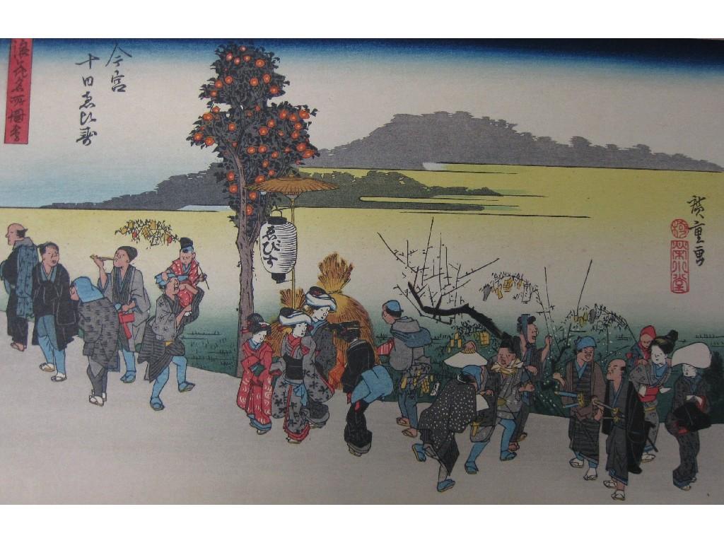 Appraisal: JAPANESE SCHOOL TH CENTURY A small group of colour prints