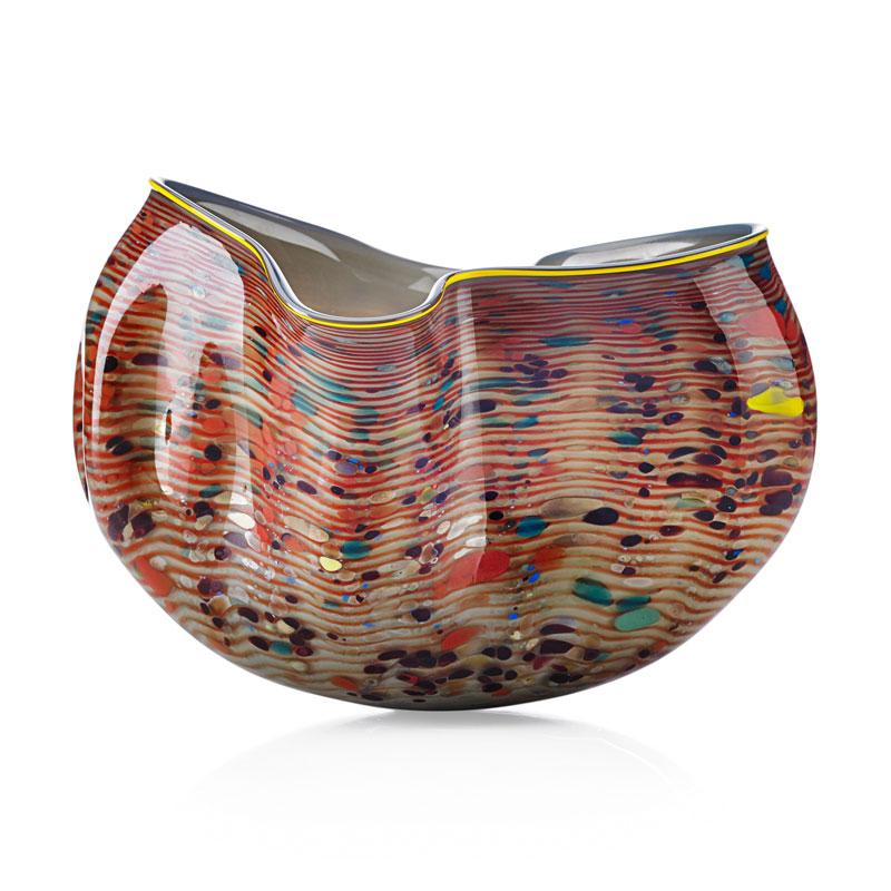 Appraisal: DALE CHIHULY Gray Macchia Condition Report Excellent condition no damage