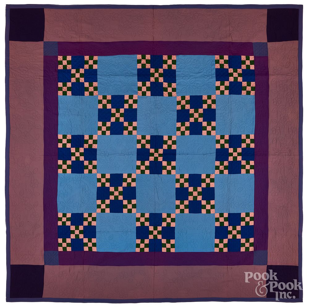 Appraisal: Lancaster County Pennsylvania Amish quilt Lancaster County Pennsylvania Amish split