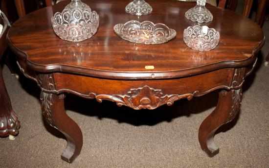 Appraisal: Victorian style carved mahogany coffee table Estimate - All property