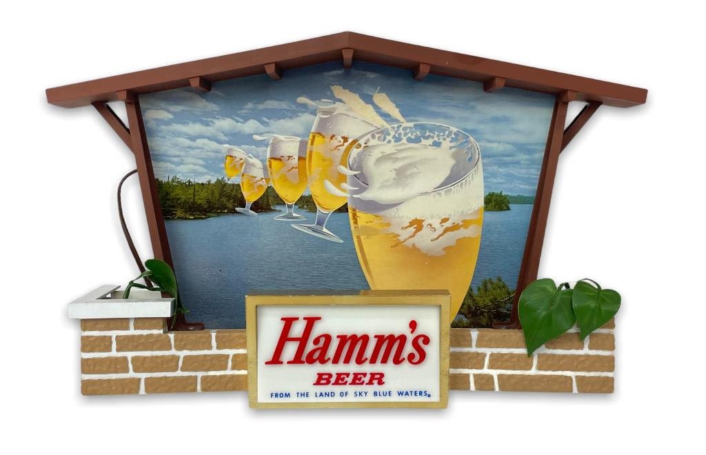 Appraisal: Vintage Hamm's Beer Lighted SignLights up Tx Wx D