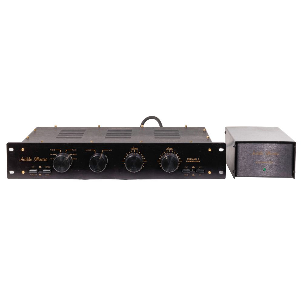 Appraisal: AUDIBLE ILLUSIONS MODULUS PREAMPLIFIERTube preamplifier having serial M separate PS-