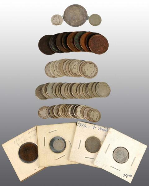 Appraisal: Large Lot of Coins Description Includes a fine cap bust