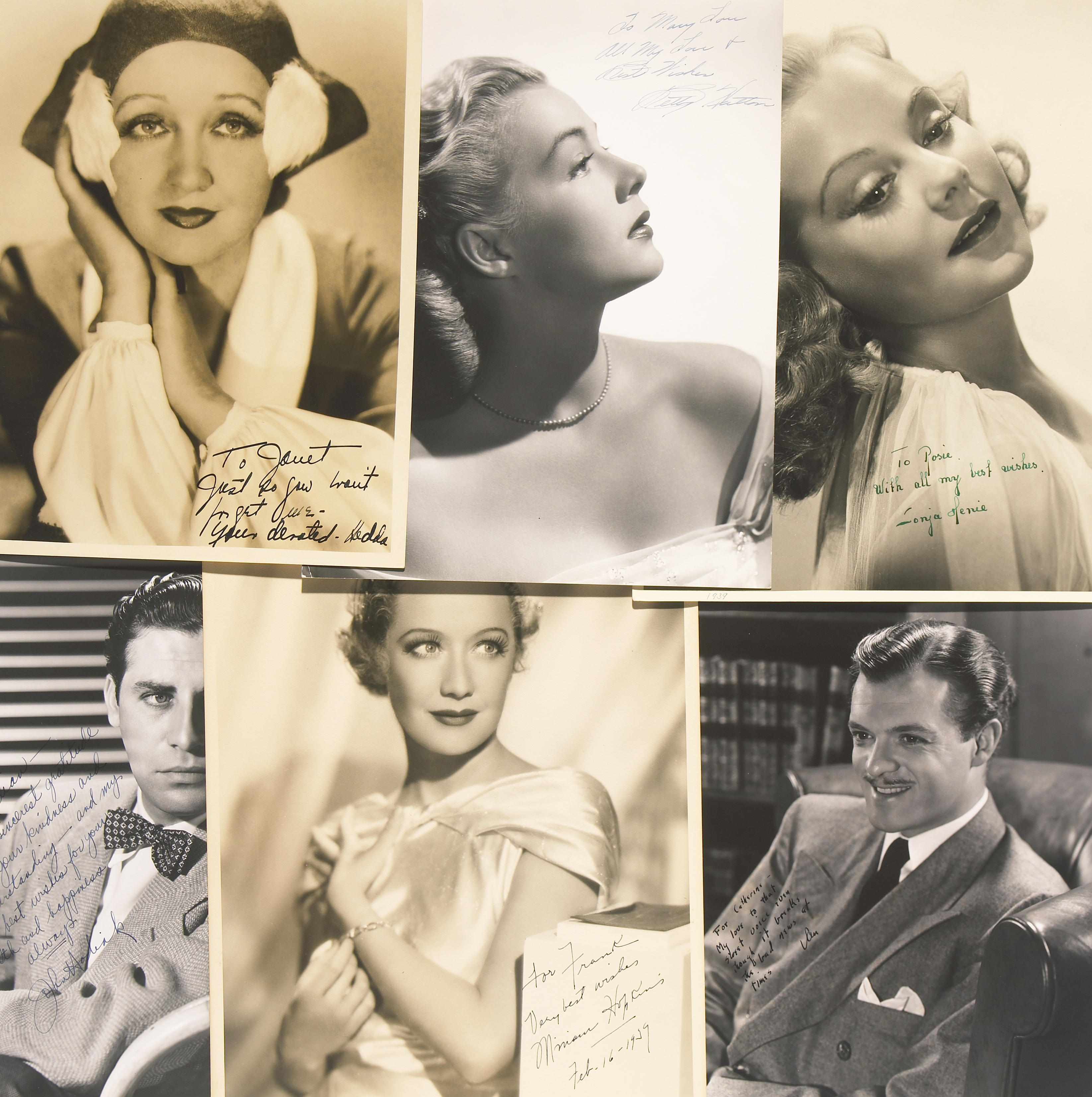 Appraisal: Vintage Hollywood star signed photos A group of eighteen large