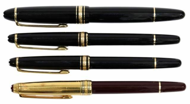 Appraisal: lot of Montblanc Meisterstuck pens including fountain pen with kt