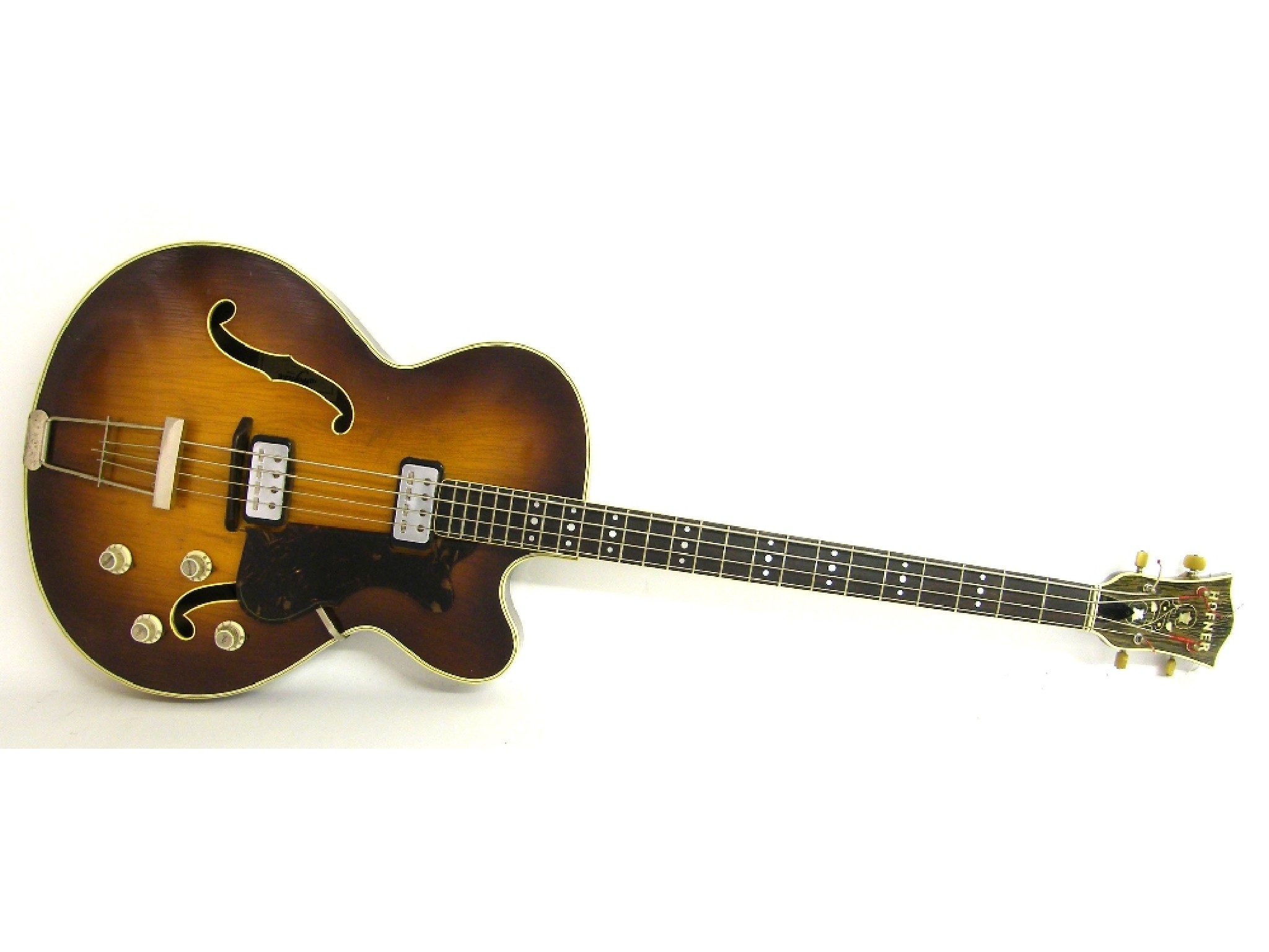 Appraisal: Hofner President bass guitar sunburst finish with lacquer checking and