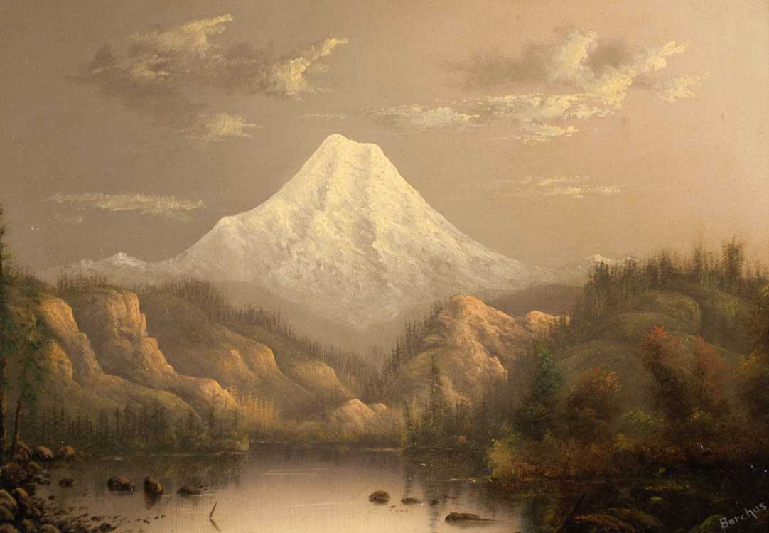 Appraisal: ELIZA BARCHUS OIL ON CANVAS Oregon - Mount Rainier at