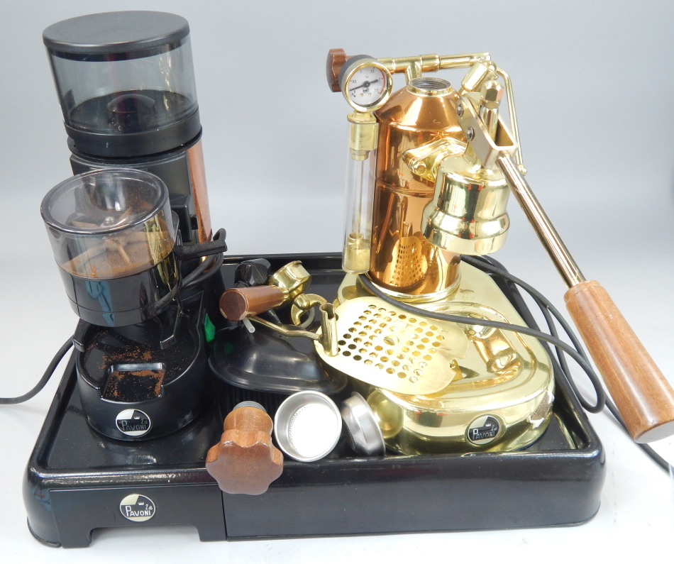 Appraisal: A La Pavoni coffee maker with grinder etc complete with