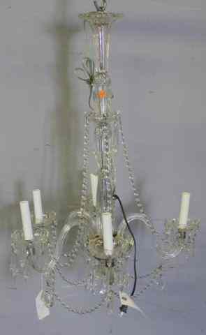 Appraisal: Vintage Arm Crystal Chandelier From a Manhattan lighting company now