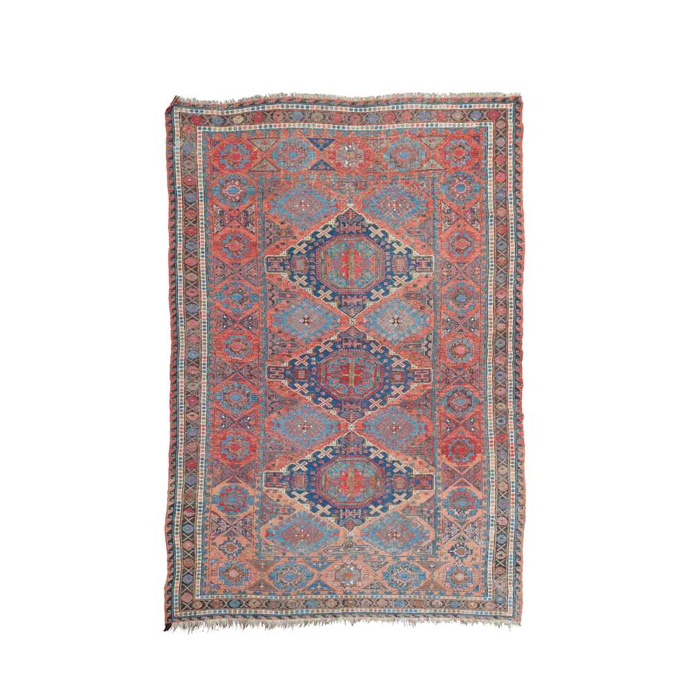 Appraisal: CAUCASIAN SOUMAC CARPET LATE TH CENTURY the abrash rust brown