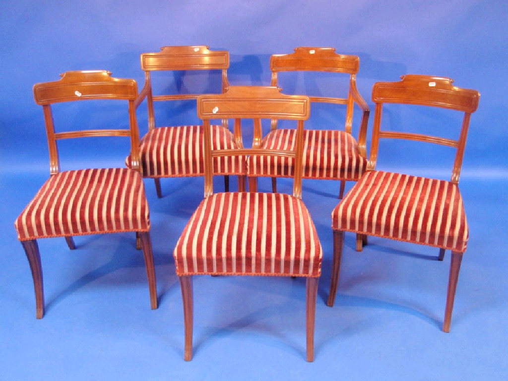 Appraisal: A matched set of twelve thC mahogany dining chairs including