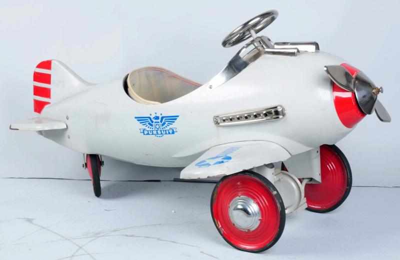 Appraisal: Pressed Steel Steelcraft Army Pursuit Airplane Airplane pedal car is