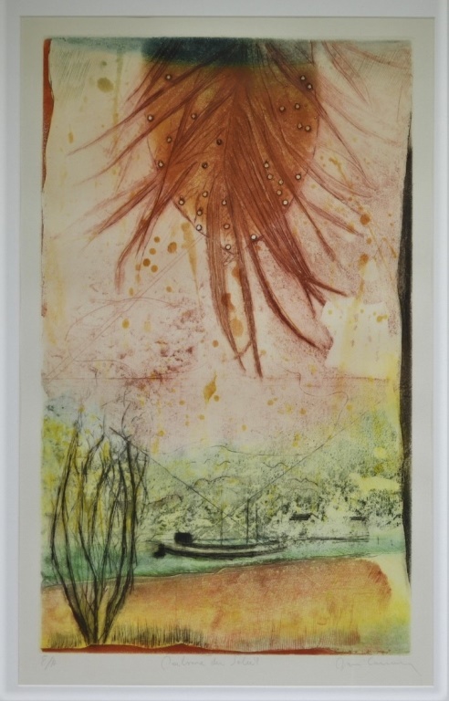 Appraisal: RENE CARCAN CALM OF THE SUN AQUATINT ETCHING Belgium -