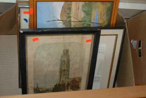 Appraisal: BOX LOT OF ARTWORKS