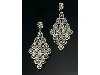 Appraisal: A PAIR OF DIAMOND AND FANCY YELLOW DIAMOND CHANDELIER EARRINGS