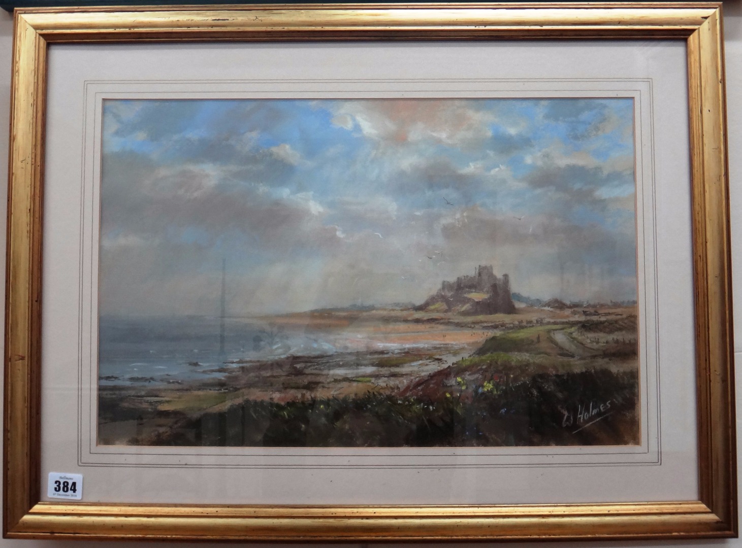 Appraisal: Walter Holmes British b Bamburgh Castle from the North signed