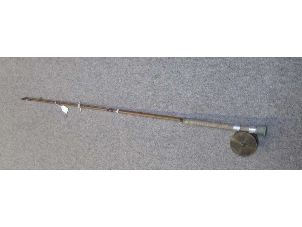 Appraisal: A fibre glass fishing rod and fly reel