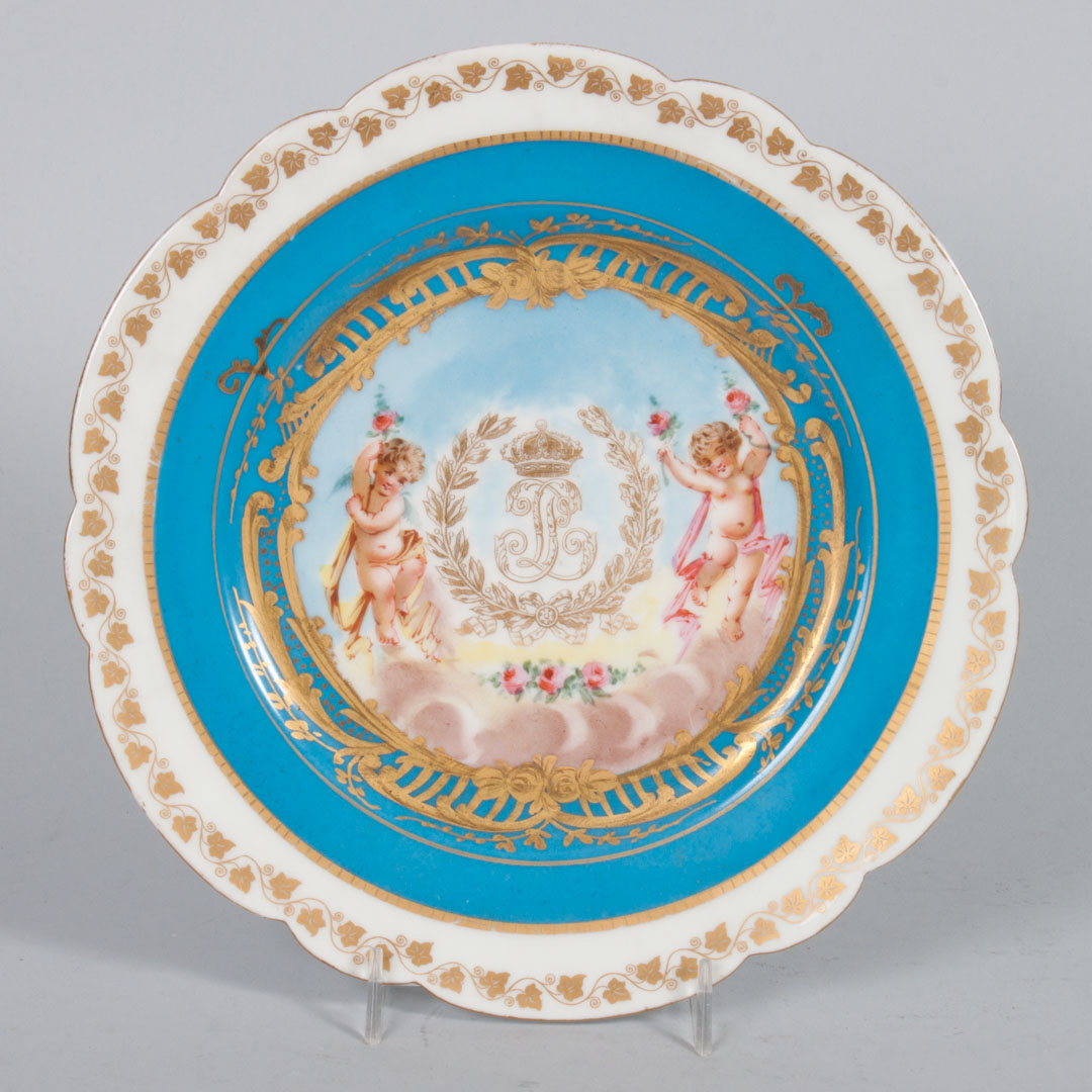 Appraisal: Louis Philippe Sevres porcelain plate dated with central painted decoration