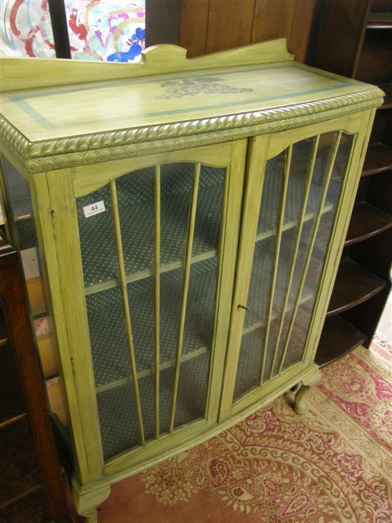 Appraisal: Painted display cabinet