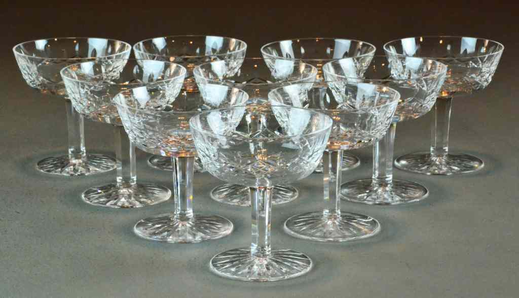 Appraisal: Waterford Crystal Sherbet GlassesPossibly Lismore pattern of stemmed sherbets circa