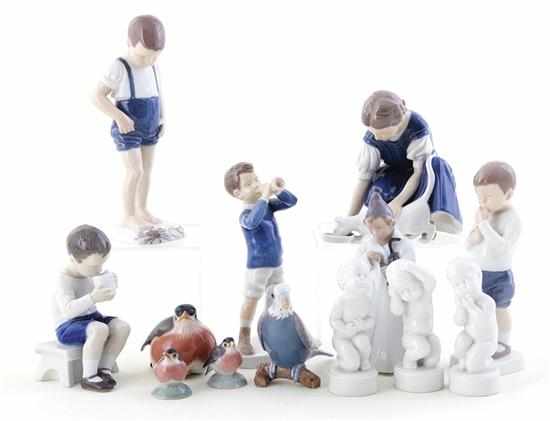 Appraisal: Collection of Bing Grondahl porcelain figurines consisting of Headache Toothache