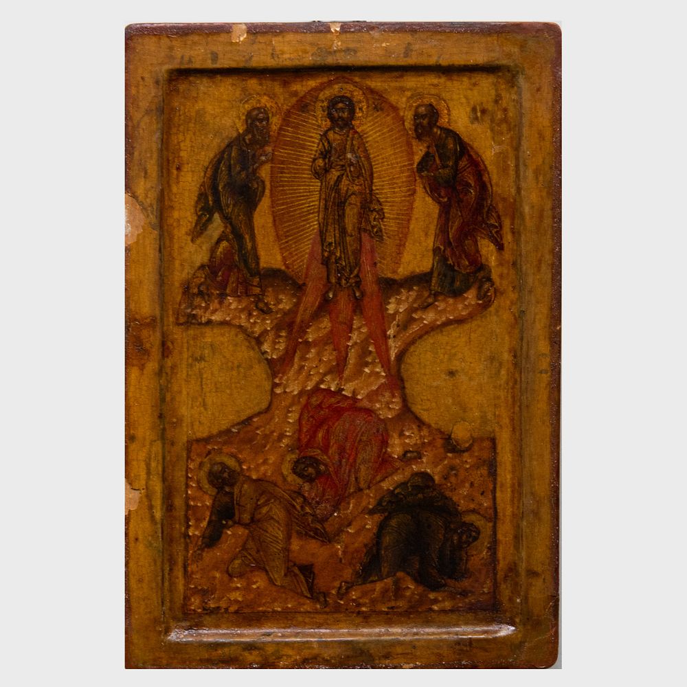 Appraisal: Pair of Russian Icons Depicting the Resurrection x in Condition