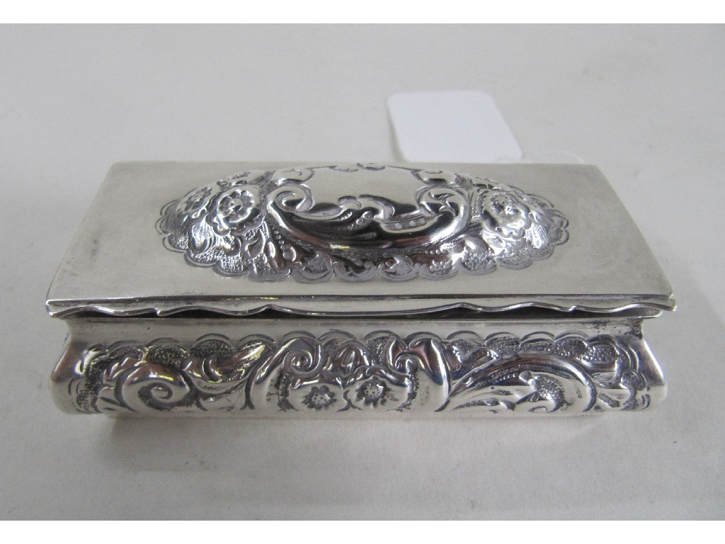 Appraisal: Silver trinket box Birmingham