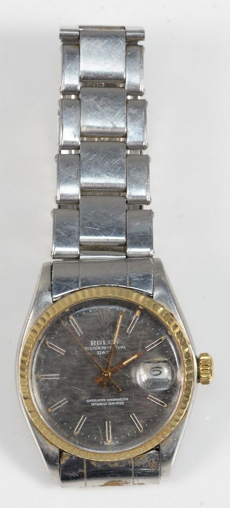 Appraisal: Rolex Stainless and Gold Oyster Perpetual Date Men's Wristwatch with