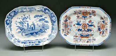 Appraisal: Two Spode platters one blue transfer with woman standing at