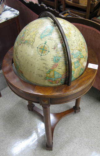 Appraisal: FEDERAL STYLE FLOOR GLOBE American mid th century The mahogany