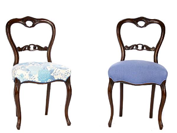 Appraisal: A group of two balloon back side chairs height in