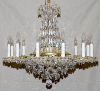 Appraisal: SCHONBEK BARONET TWELVE-LIGHT CRYSTAL CHANDELIER SCHONBEK BARONET TWELVE-LIGHT CRYSTAL CHANDELIER