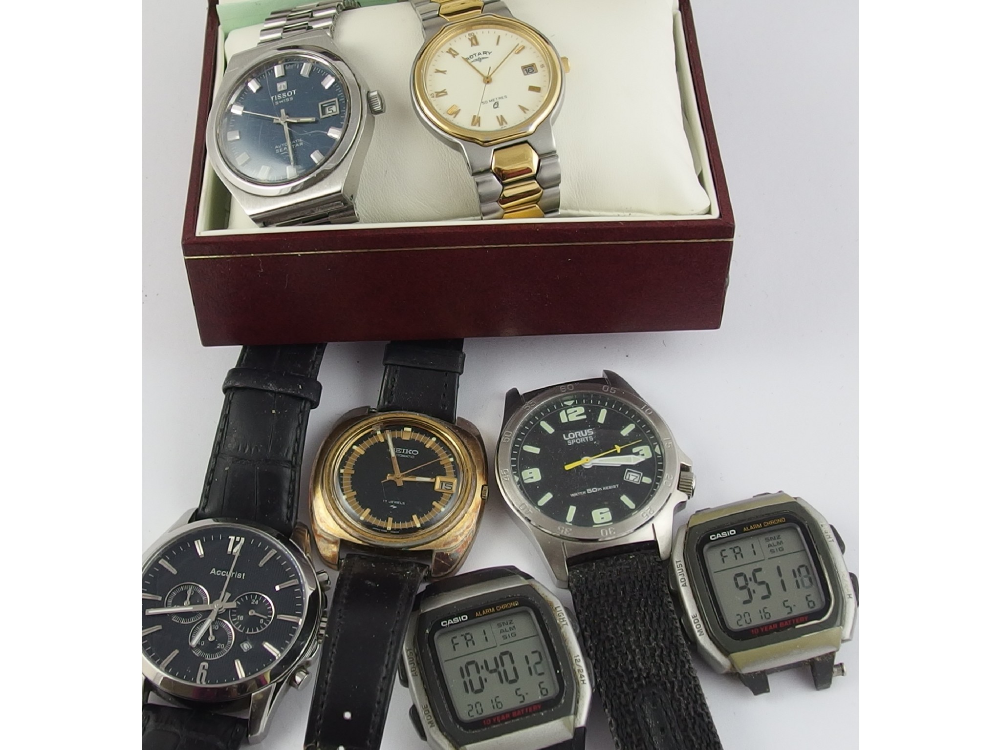 Appraisal: A gents vintage Tissot automatic Seastar and a collection of