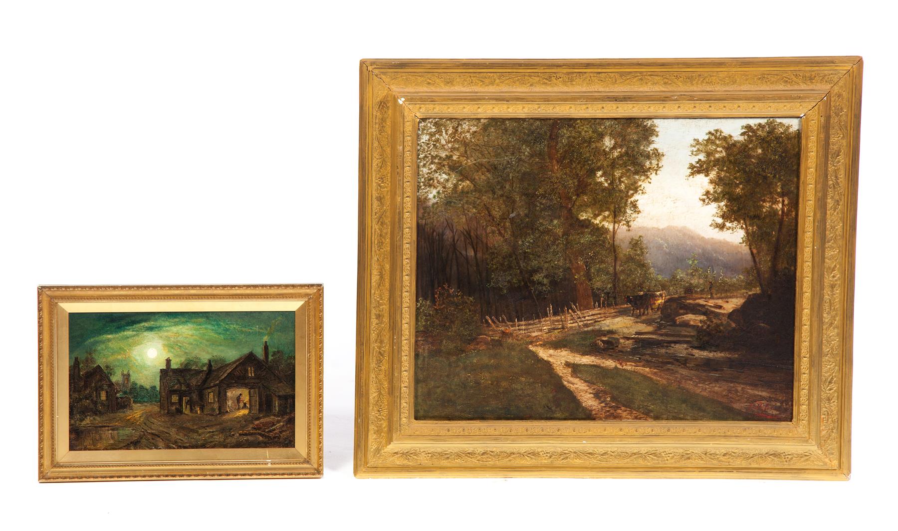 Appraisal: TWO LANDSCAPES American or European late th-early th century oil