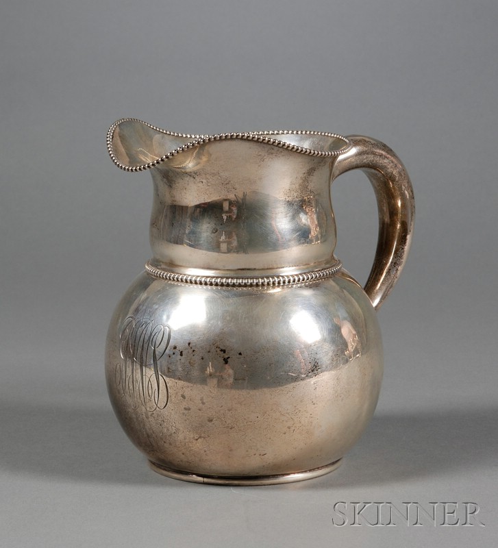 Appraisal: American Sterling Water Pitcher late th century retailed by Bigelow