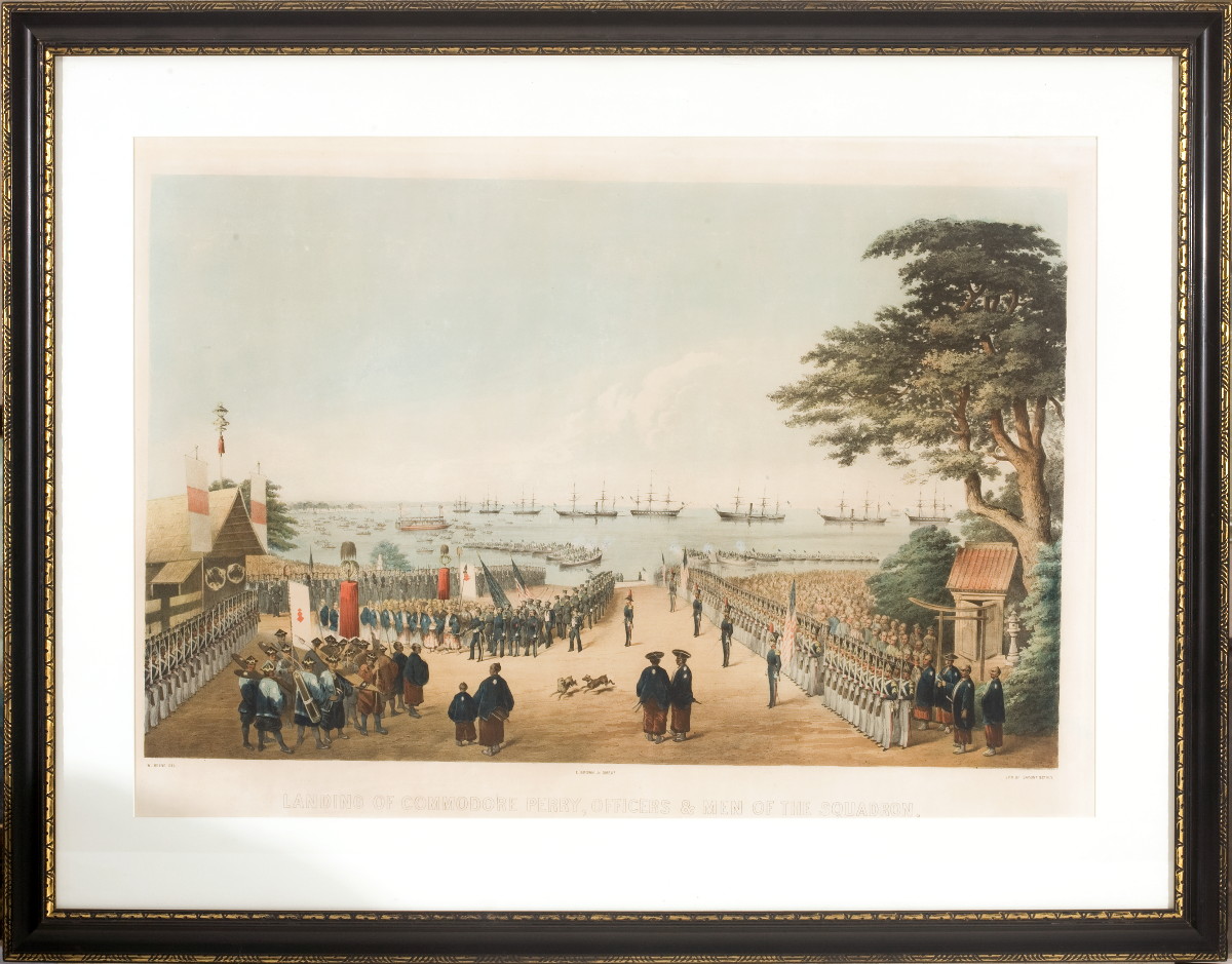 Appraisal: LANDING OF COMMODORE PERRY OFFICERS MEN OF THE SQUADRON TO