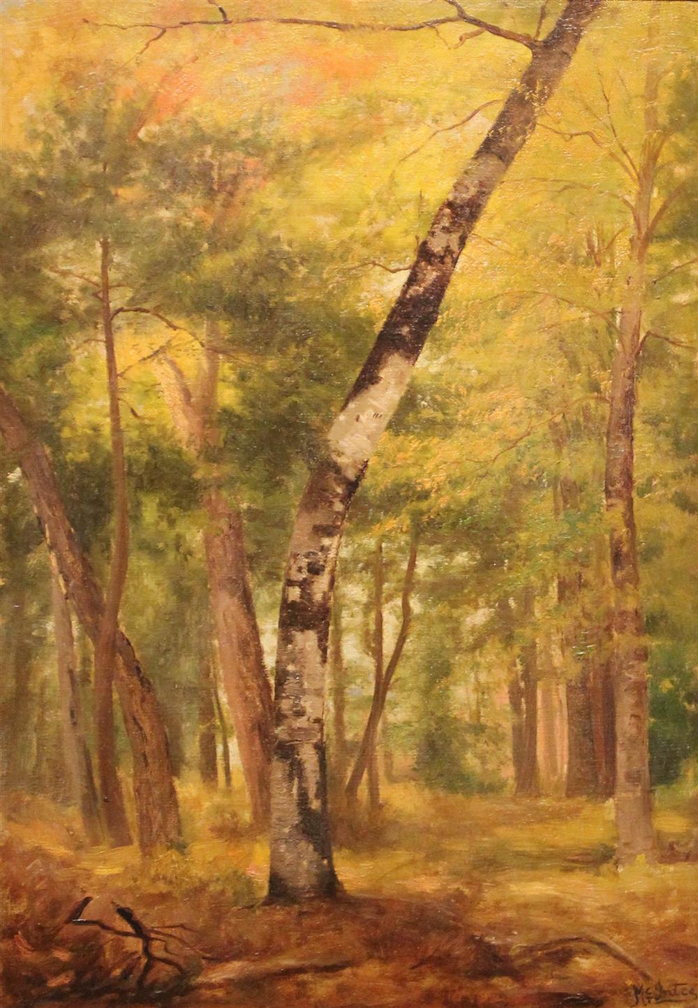 Appraisal: STYLE OF JERVIS MCENTEE AMERICAN - AUTUMN LANDSCAPE Oil on