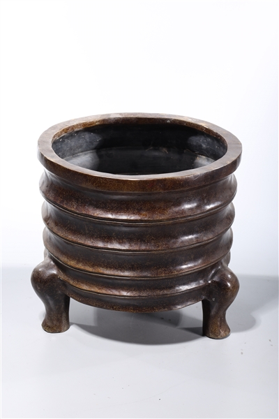 Appraisal: Chinese bronze tripod censer x overall approx