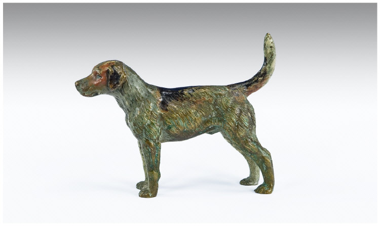 Appraisal: Early Twentieth Century Cold Painted Bronze 'Pointer' dog figure in