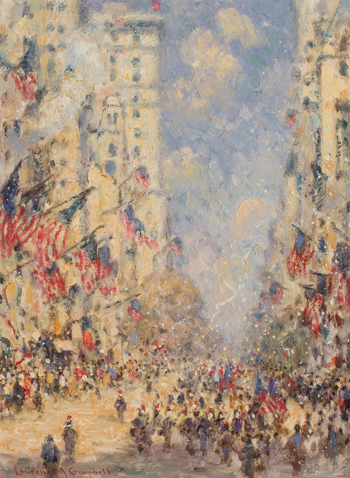 Appraisal: LAURENCE CAMPBELL American b Parade on th Avenue oil on