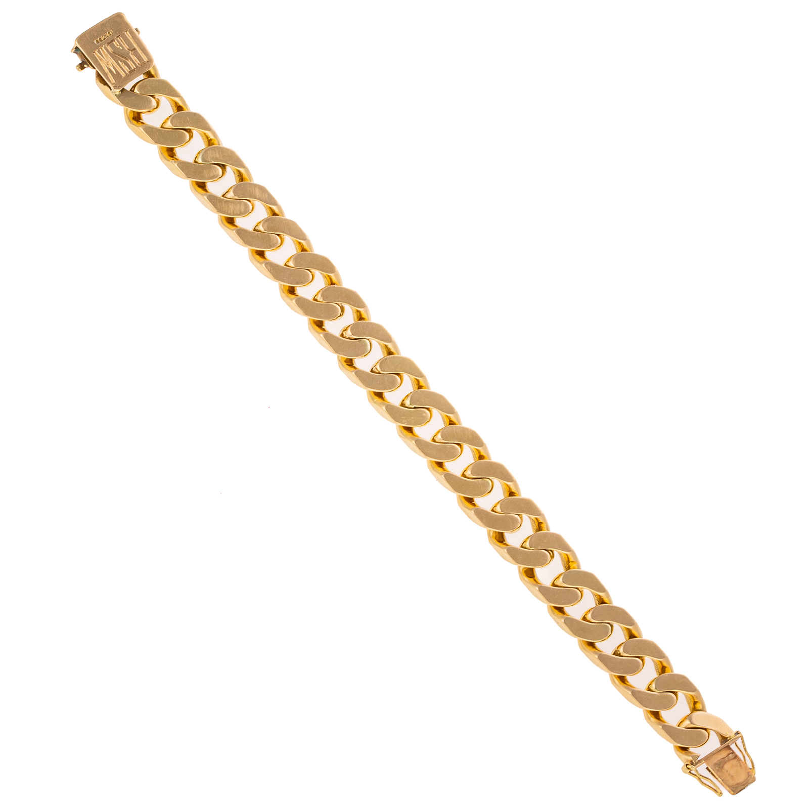 Appraisal: A SOLID K CURB LINK BRACELET K yellow gold curb