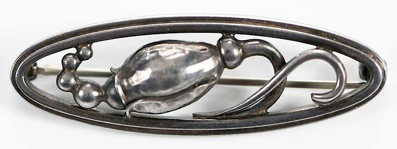 Appraisal: Georg Jensen Sterling Brooch design Georg Jensen x - in