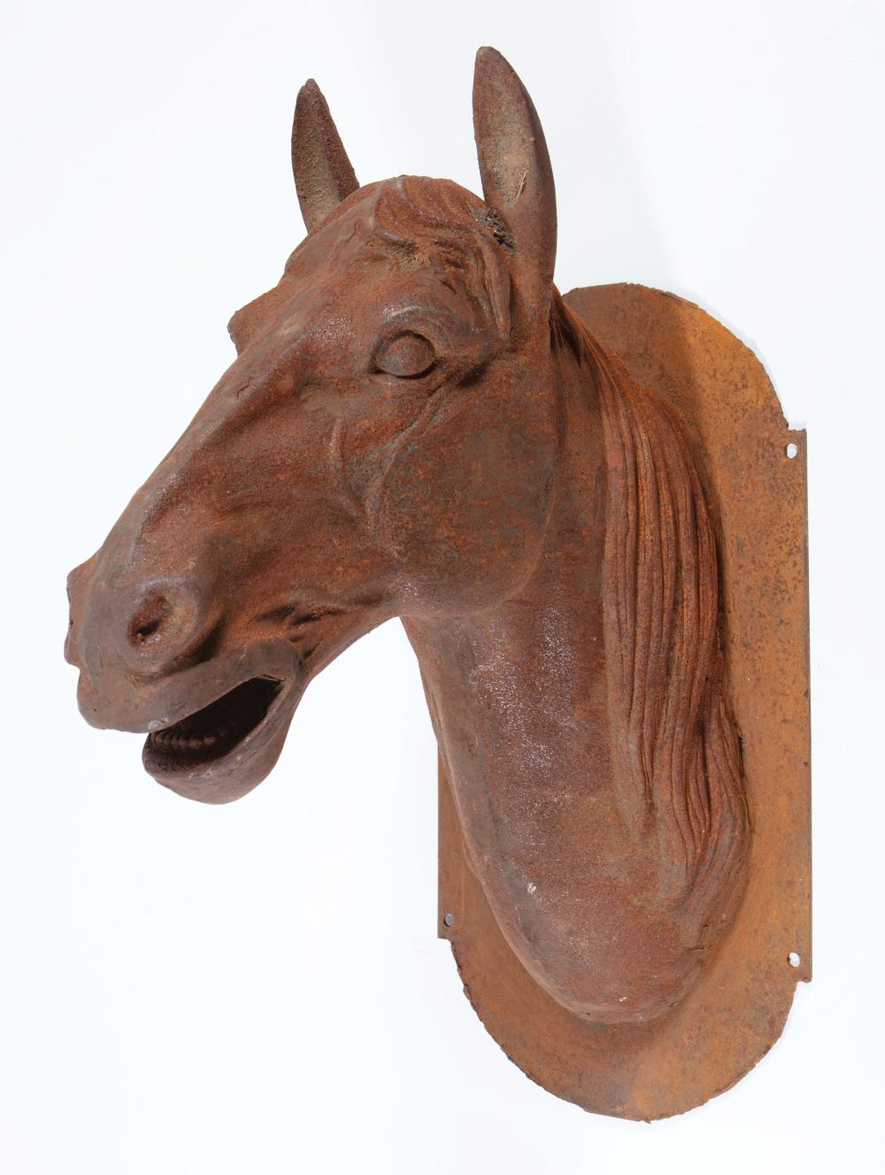 Appraisal: Pair of American Cast Iron Trade Signs modeled as horse