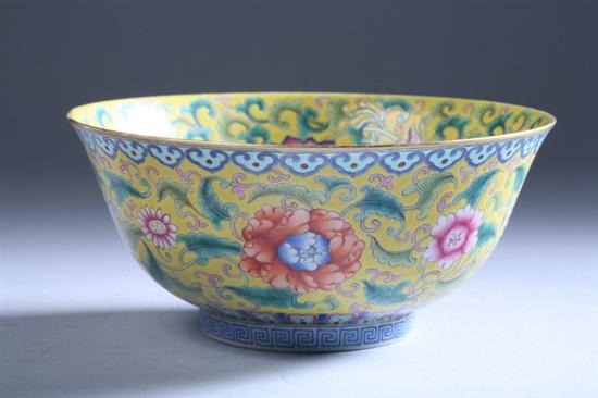 Appraisal: CHINESE FAMILLE ROSE PORCELAIN BOWL Daoguang underglazed blue seal mark