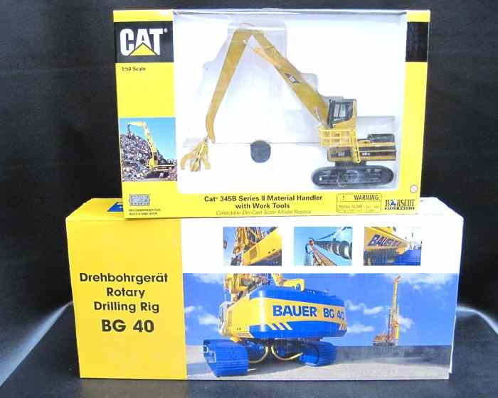 Appraisal: TWO DIECAST SCALE MODELS Bauer BG- rotary drilling rig No