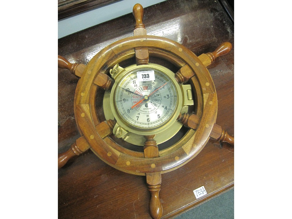 Appraisal: Ship's wheel clock